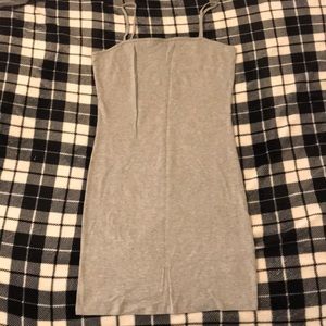 Spaghetti strap grey dress